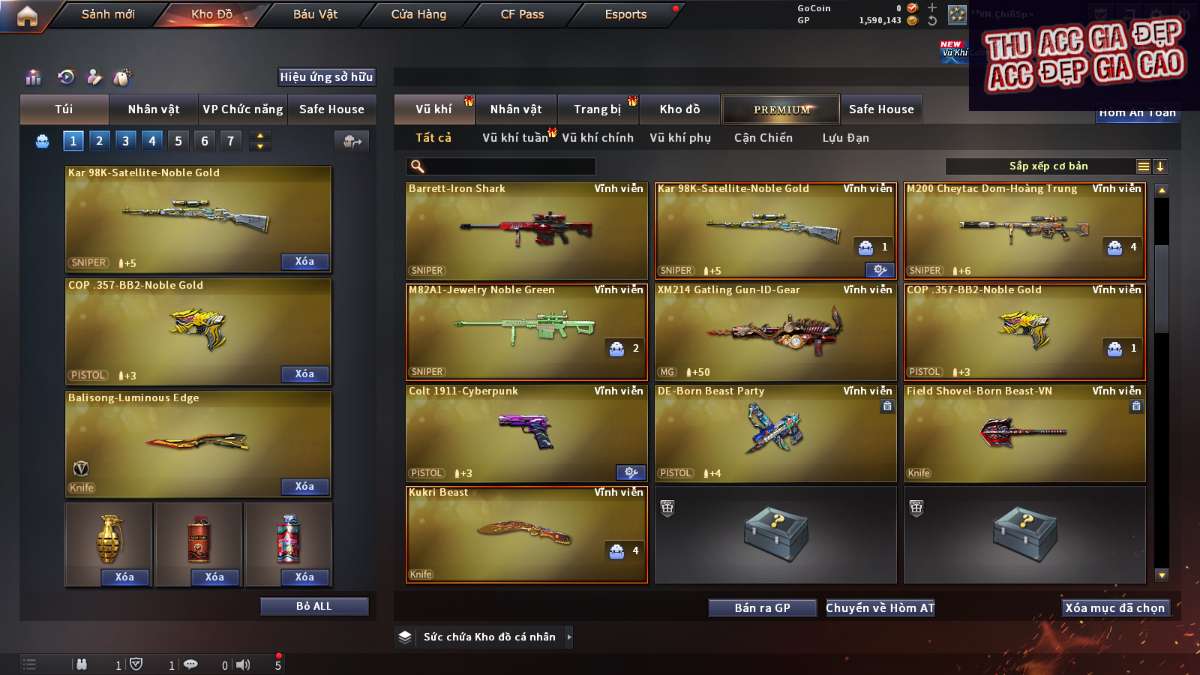 shop acc cf uy tin gia re